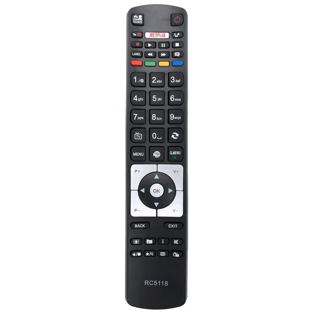 RC5118 Remote Control Replacement for Hitachi Bush Teac Haier Finlux Smart TV