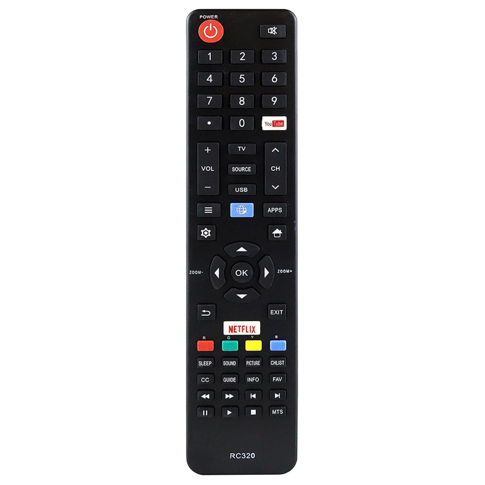 RC320 Remote Control Replacement for JVC Smart TV 43D1680 43D1800 43D1810