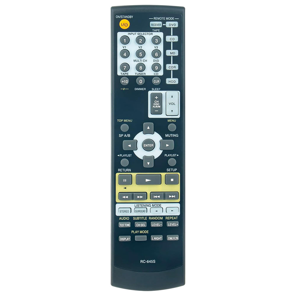 RC-645S Remote Control Replacement for Onkyo AV Receiver TX-SR304S